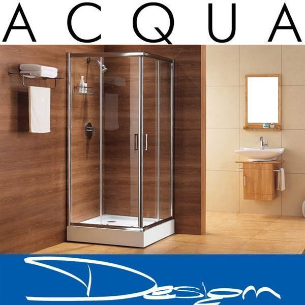 ACQUA DESIGN® Douche AMELIE XL en verre avec bac 90x90